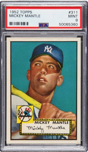 1952 Topps Mantle PSA 9 Sells for $5.2 Million, Now Most Valuable Card Ever Sold
