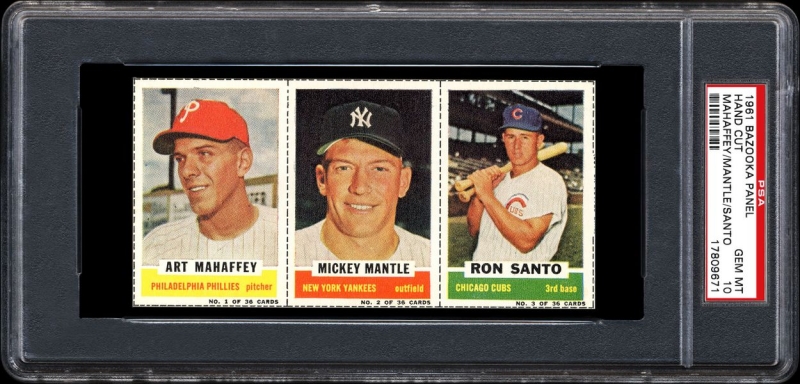 Bazooka Gum's Mickey Mantle Baseball Cards 1959-1968